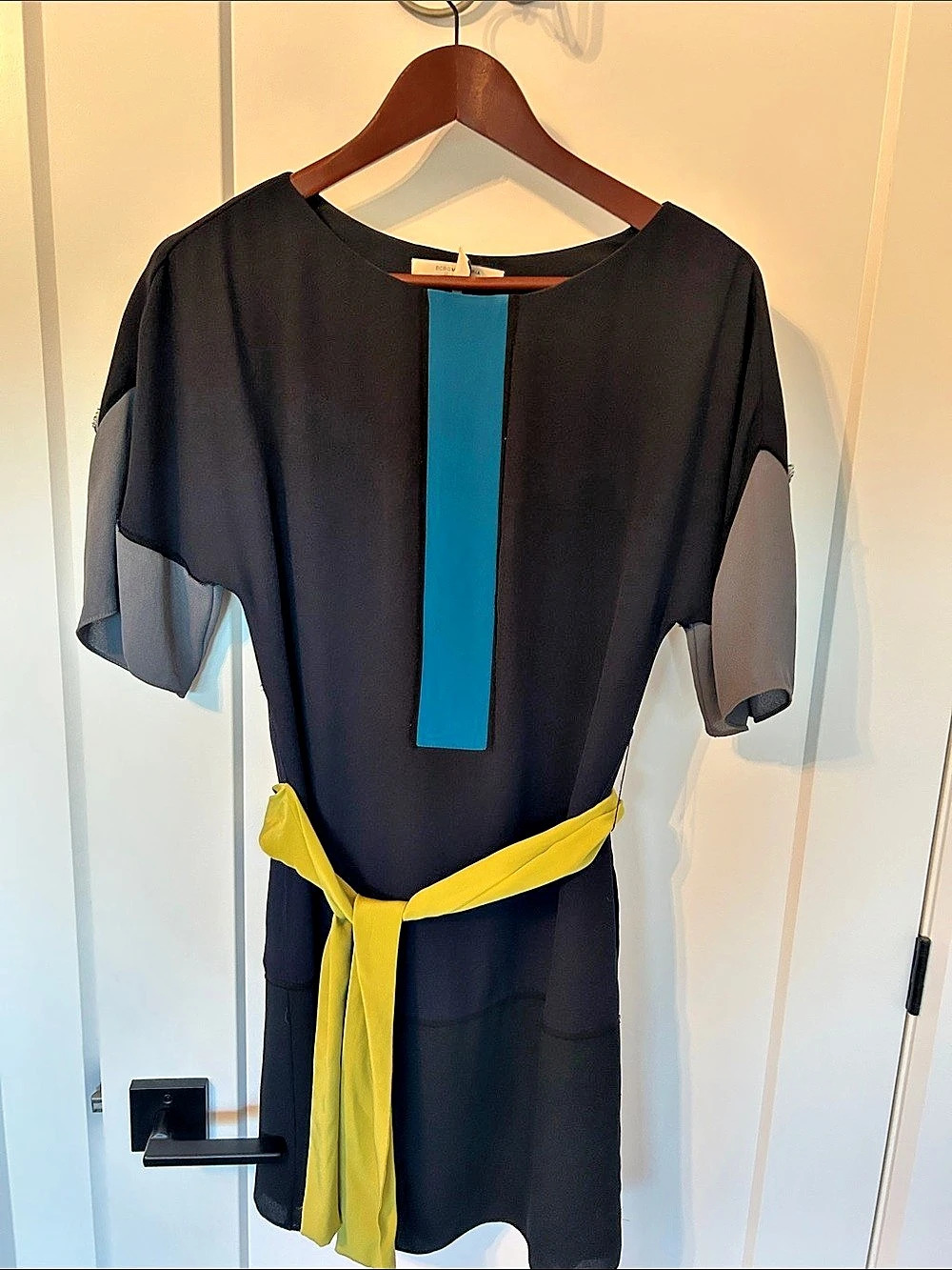 BCBGMAXAZRIA The True Royal Dress Mini Dress Black Blue Size XS